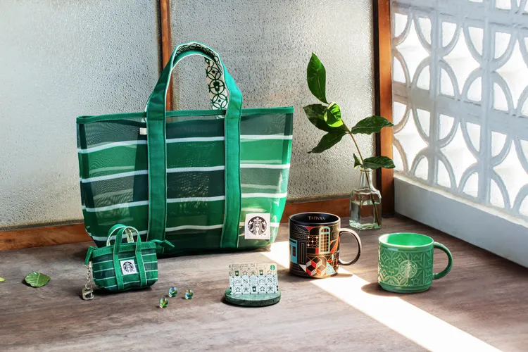 歡慶台南文創門市開幕，星巴克以門市為靈感推出五款商品。業者提供