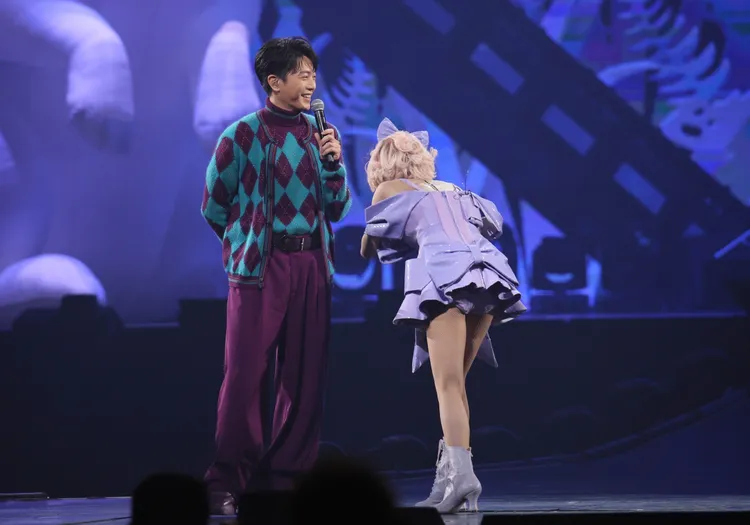 蔡依林笑到不小心走光。鄭孟晃攝