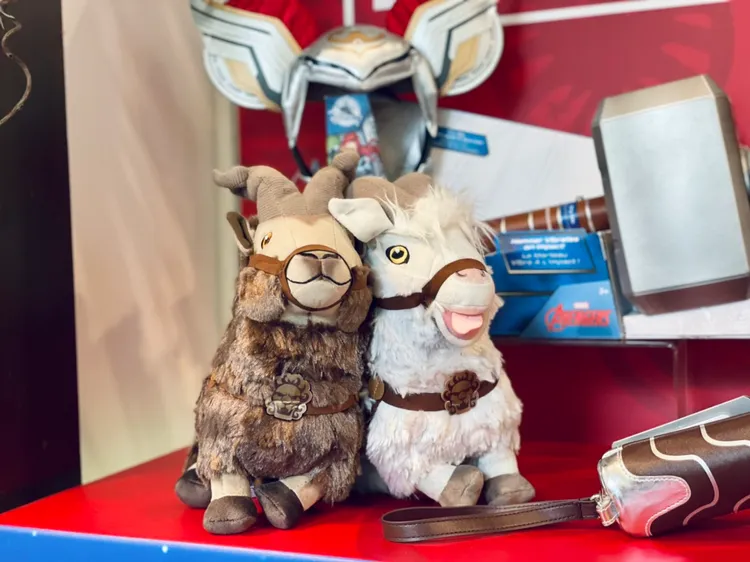 影集《雷神索爾：愛與雷霆》中超搶戲的「尖叫山羊」。曾仲葳攝