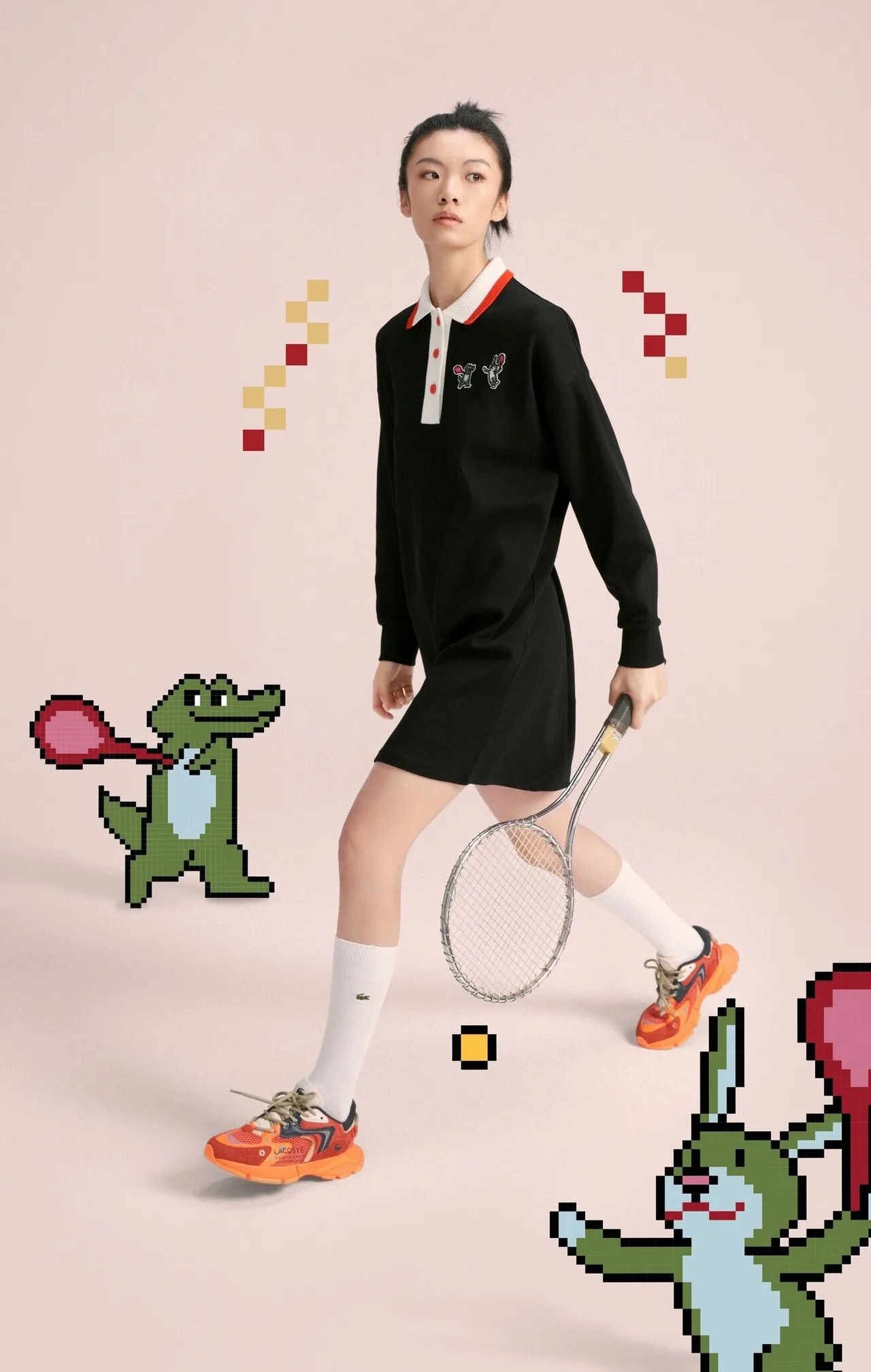 2023兔年新春系列展以趣味的萌兔型鱷組合,營造出動感年輕活力。品牌提供