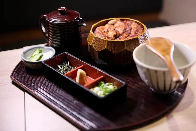 名古屋道地吃法「菊川鰻三吃」，一次能吃到3種不同的鰻魚飯風味。陳志淵攝