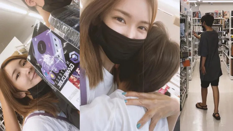 紗榮子的兒子去年暑假從英國返日，她帶他們到秋葉原買遊戲機。翻攝紗榮子IG