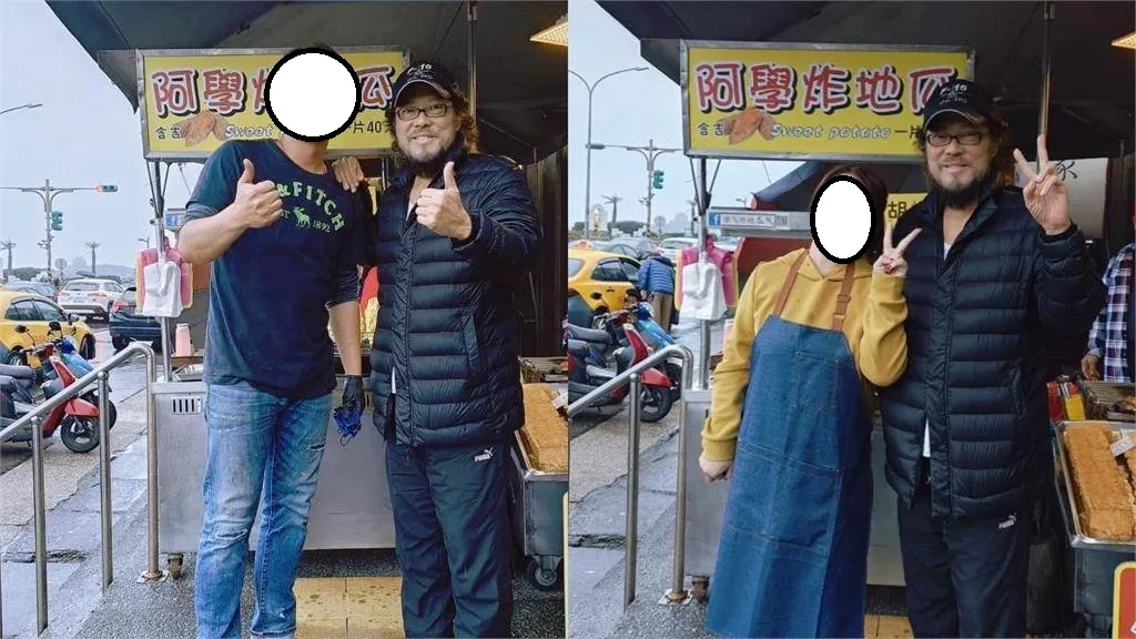 張菲親切與民眾合照。翻攝「石門人的天地」臉書社團