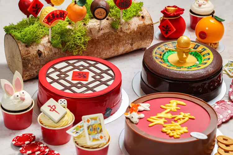 晶華點心房法籍主廚打造多款造型奇趣的兔年甜點。業者提供