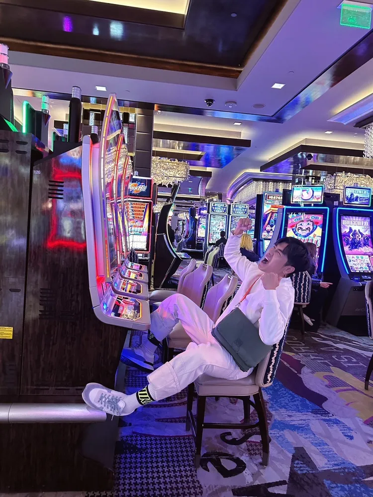 森田到美國賭城小試身手。翻攝森田IG