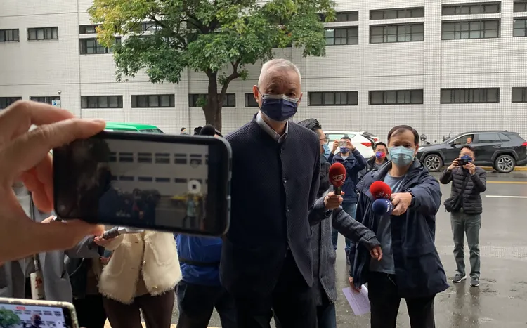 國寶總裁朱國榮今早到高院出庭。丁牧群攝