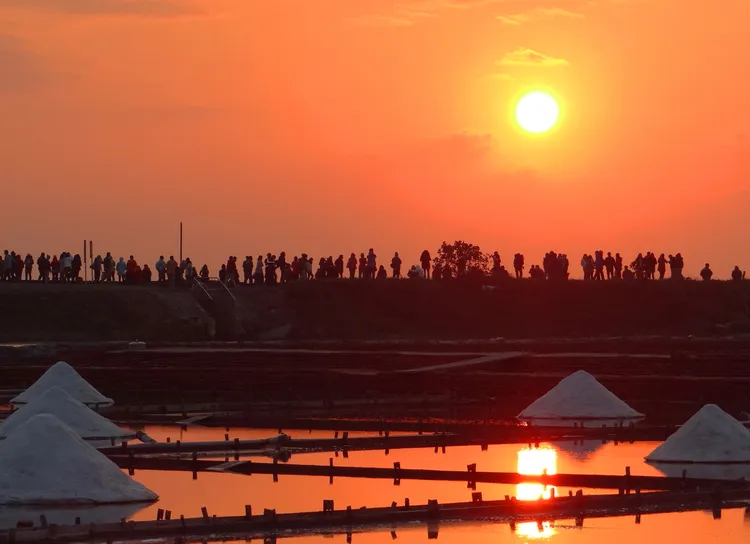 北門夕陽。網友洪政坤提供