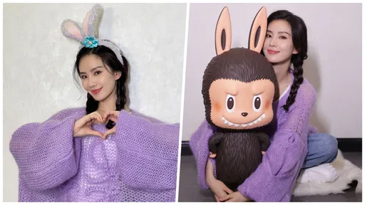 劉詩詩裝兔耳朵賣萌拜年 濾鏡催太強!一度懷疑是不是她?!