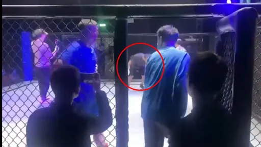  影片曝光！高雄格鬥賽選手遭重擊倒地起身仍能揮拳　與裁判講話時突倒地