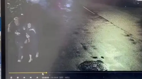 警方細看監視器後發現是烏龍一場。永和警分局提供