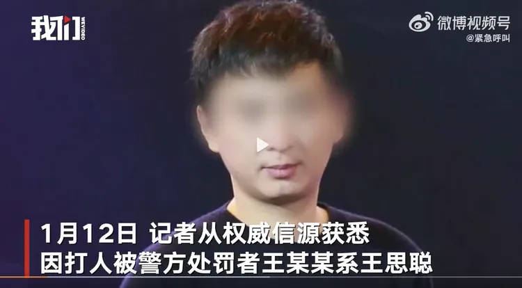 王思聰打人被拘留。翻攝新京報微博