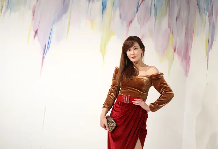 邱琦雯推薦紅色、金色貴氣穿搭，象徵一整年能夠富貴。陳明中攝