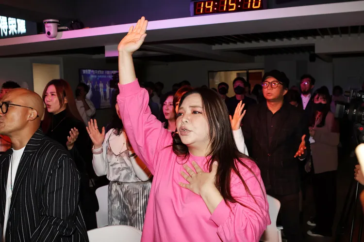 小甜甜日前出席藝起發光製作福音劇的記者會。資料照片