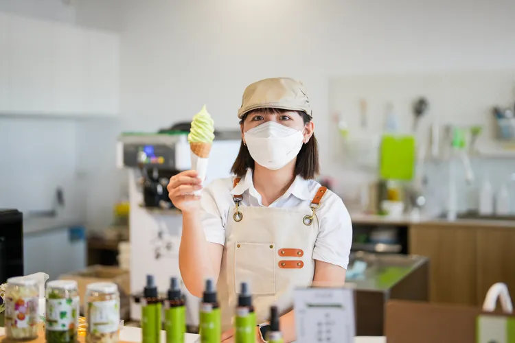 「汣禾家」青奢哈密瓜霜淇淋65元。田欣雲攝