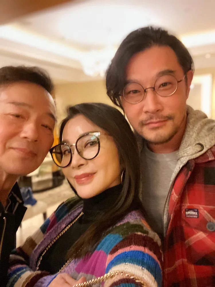 黃維德（右起）3年前和陳美鳳、張晨光相聚時被虧比前輩還老。翻攝陳美鳳臉書