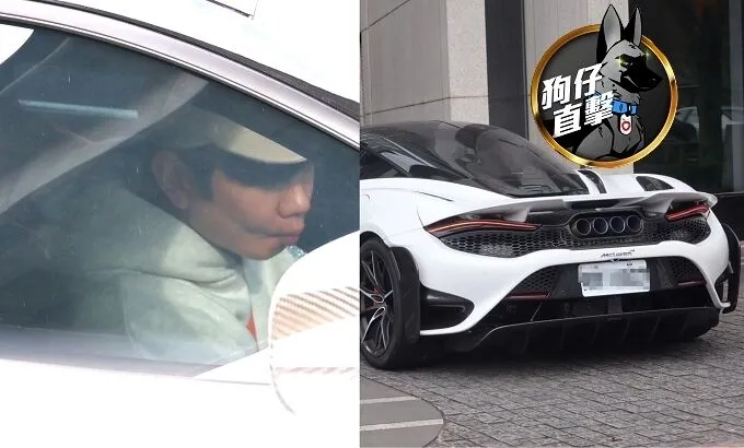 林俊傑（左圖）返台奔喪，遛2368萬麥拉倫765LT生日車喝奶。特勤中心攝
