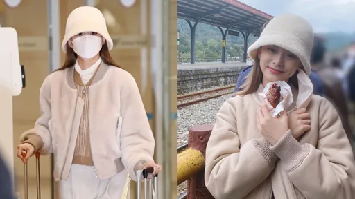 周子瑜結束13天年假返韓　回收「平溪裝」當機場時尚達人