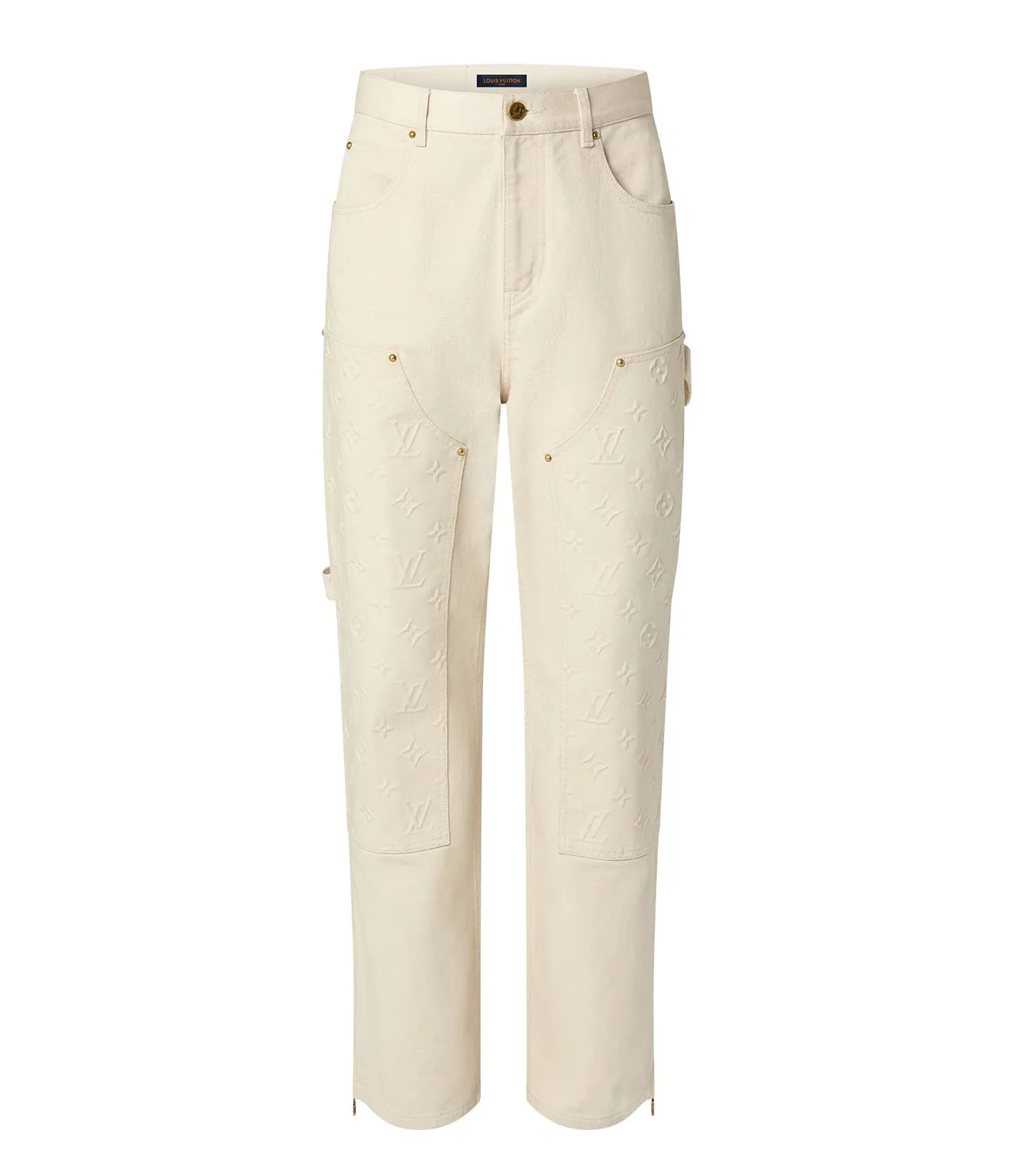 LV Monogram米白色長褲，7萬5000元。品牌提供