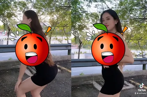 長髮妹子在路上隨興熱舞　網友驚：開車看到會出事啦！