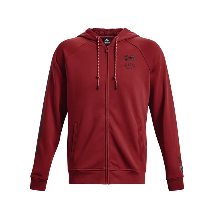 男款紅色連帽外套，3680元。品牌提供