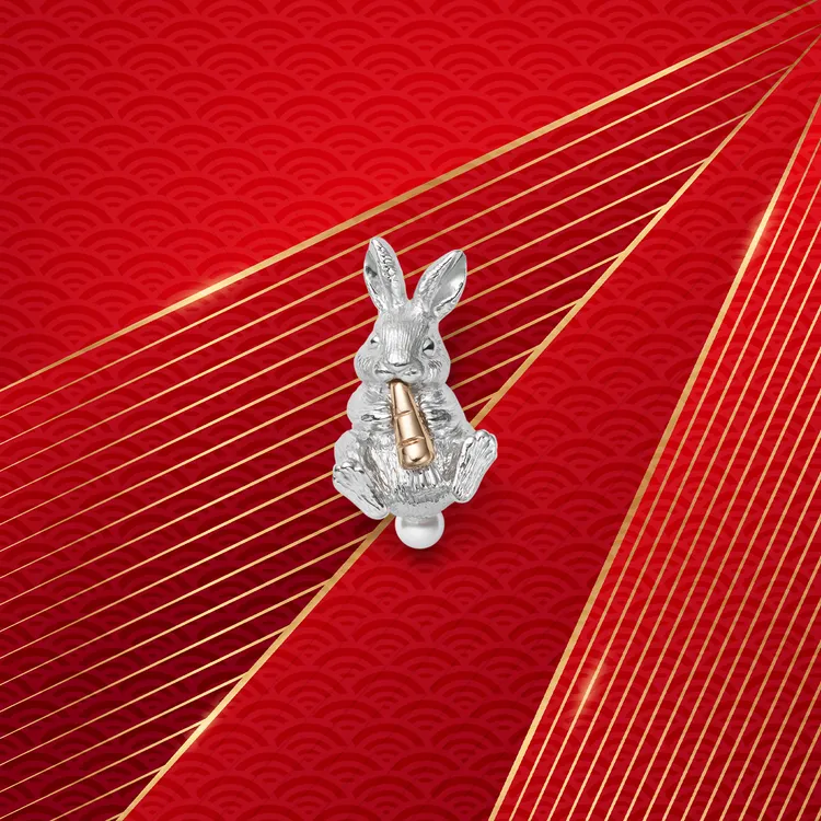 銀質兔子造型胸針，約1萬7000元。品牌提供