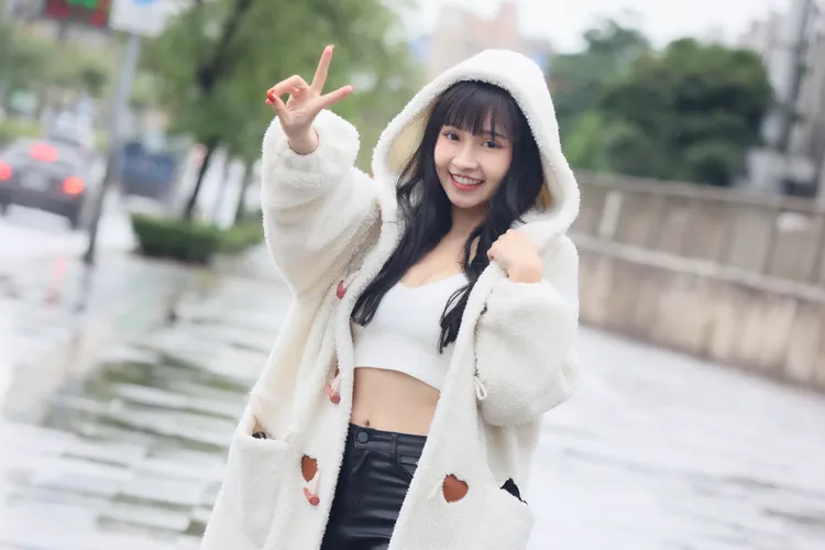 甜美笑容總是讓攝影師拍個不停。彭欣偉攝