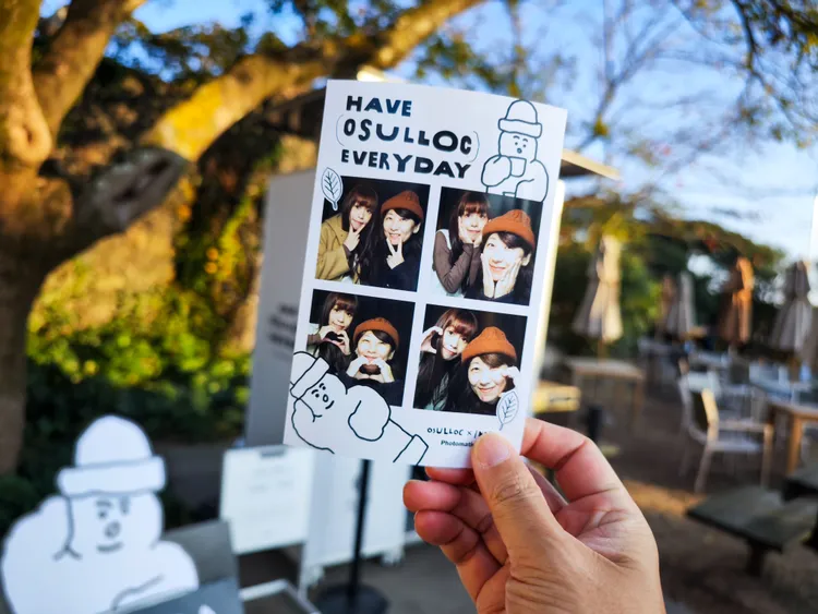 進入濟州「濟州哦雪綠」園區，入口附近有拍貼機可玩。田欣雲攝