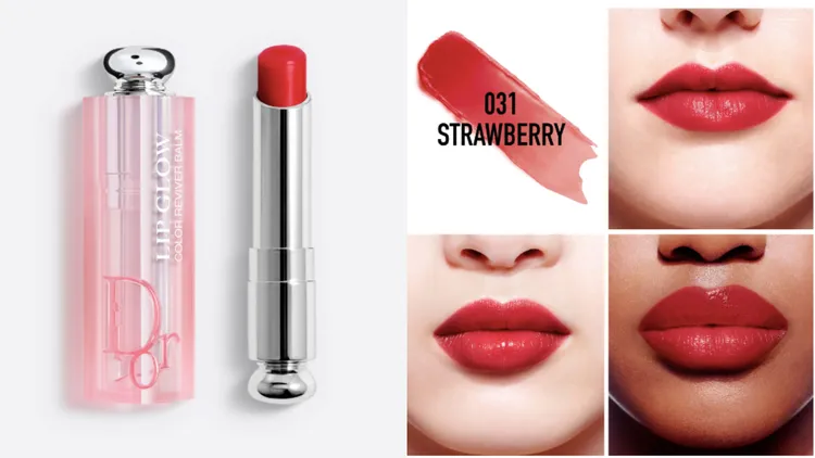 Dior癮誘粉漾潤唇膏#031草莓牛奶，1350元。翻攝官網