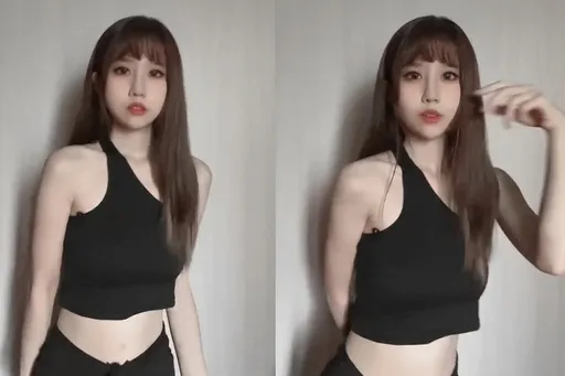 長髮正妹「一臉嚴肅」跳舞　網友土味情話：我對妳也很認真