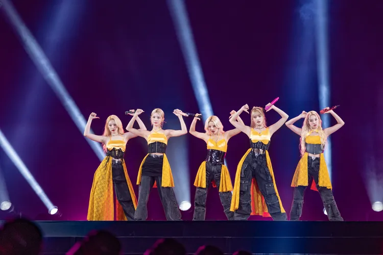 「大勢女團(G)I-DLE唱跳破億神曲《Nxde》、《MY BAG》、《TOMBOY》，全場沸騰震撼小巨蛋」累計達高達85萬次。台視提供