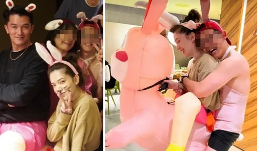 許瑋甯伴邱澤一起cos兔寶寶 玩「兔背少」賣萌