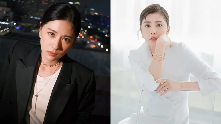 林予晞（左圖，翻攝fotoallison IG）與賈靜雯（右圖，翻攝alyssachia IG）都擁水汪大眼與高挺鼻子。