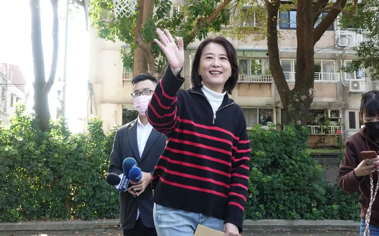 王鴻薇表示，投完票心情輕鬆開心。莊宗達攝
