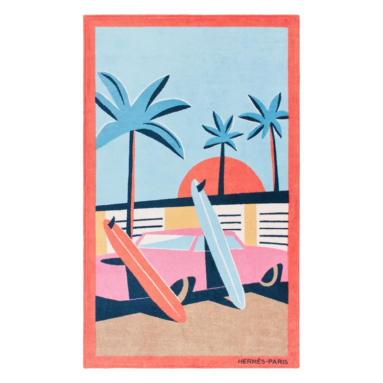 Après la vague圖紋純棉海灘巾，2萬1900元。品牌提供