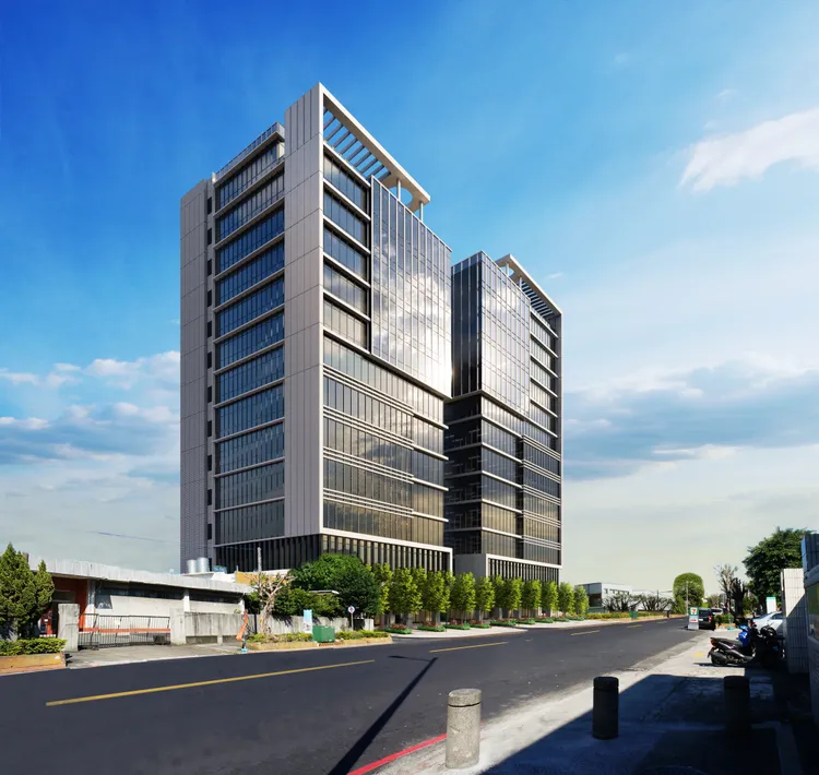 重建後模擬照片，為兩棟13層樓建物。城鄉局提供