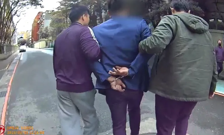 警方將余男移送法辦。翻攝畫面