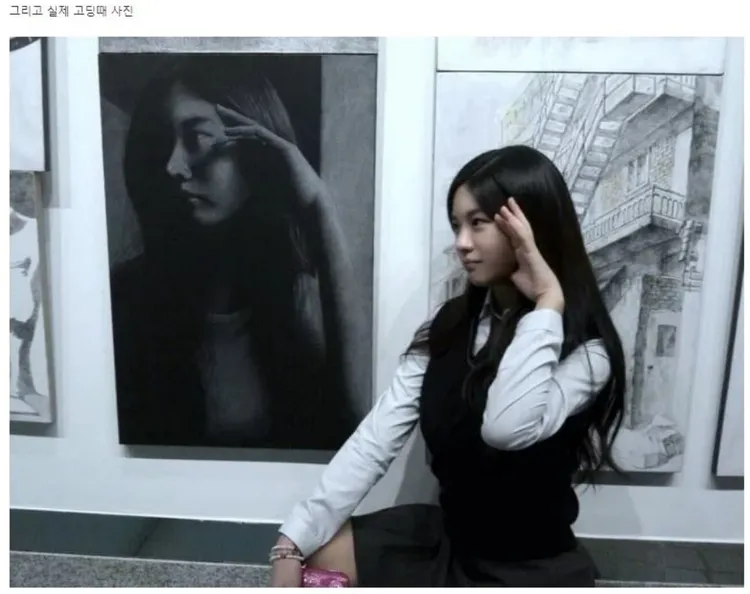 高允貞高中時的外貌，跟現在一模一樣。翻攝pann nate