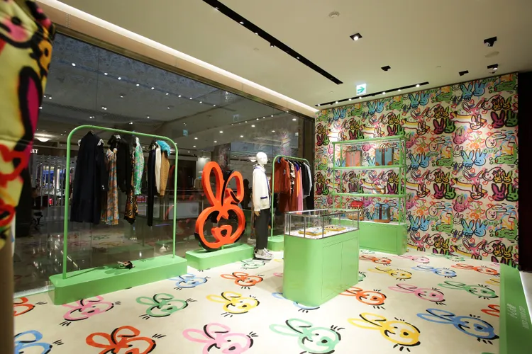 GUCCI於台北101購物中心品牌專門店內，開出以春節系列為主題的店中店。朱世閎攝