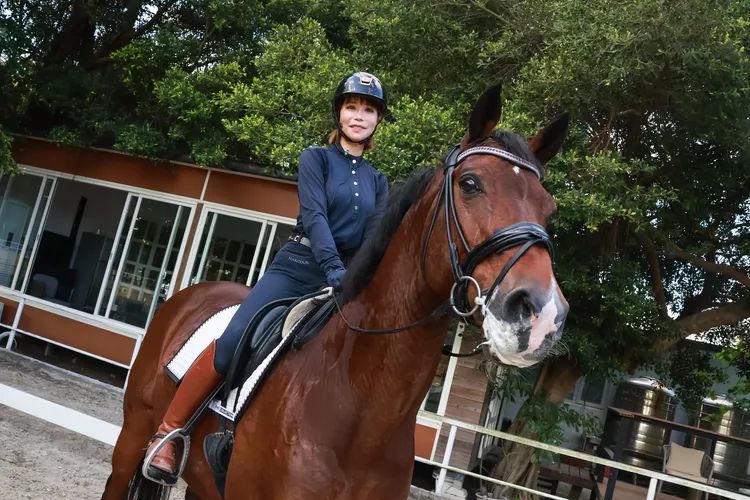 斯容相當愛馬兒子。趙世平攝