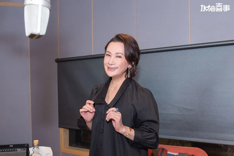 陳亞蘭笑說沒人一早就錄音。TVBS提供