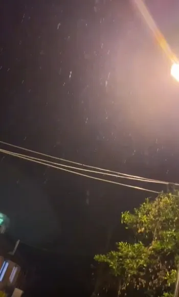 新族尖石昨晚下雪。翻攝「綠木頭」臉書