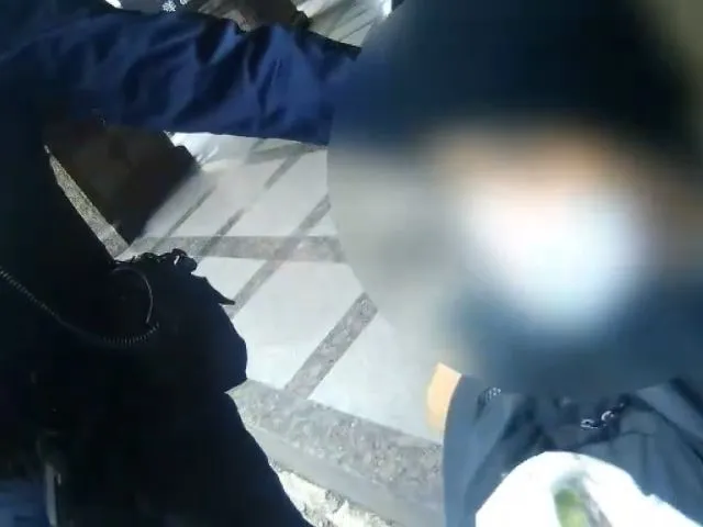 警方將潘姓男子帶回派出所。桃園警分局提供