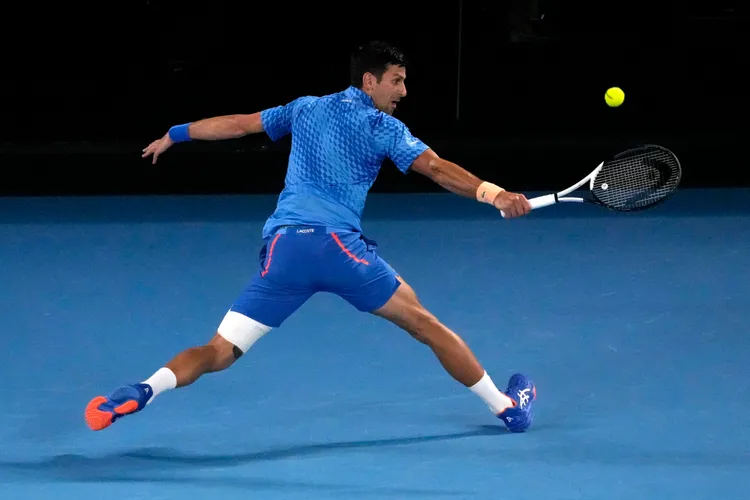 喬克維奇首輪直落三過關。   美聯社