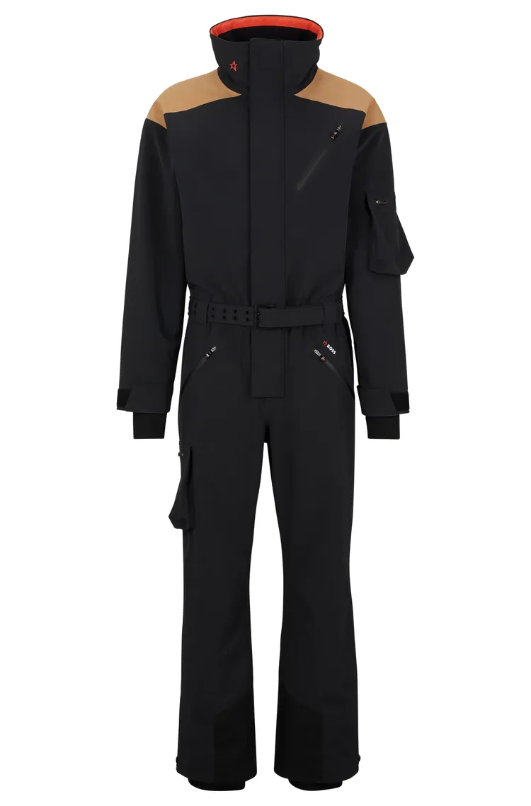男款滑雪連身褲裝，7萬9000元。品牌提供