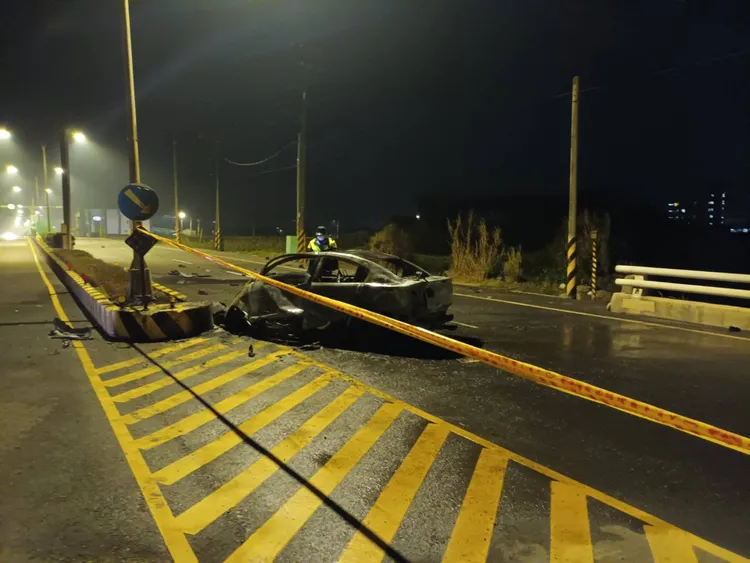 車禍現場。楊梅警分局提供