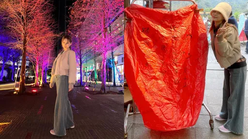 野生周子瑜台北現蹤!信義區街拍根本畫報 平溪放天燈嗑小吃嗨玩