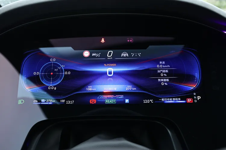 12.3吋數位儀錶具有4種顯示模式可選。翁玉信攝