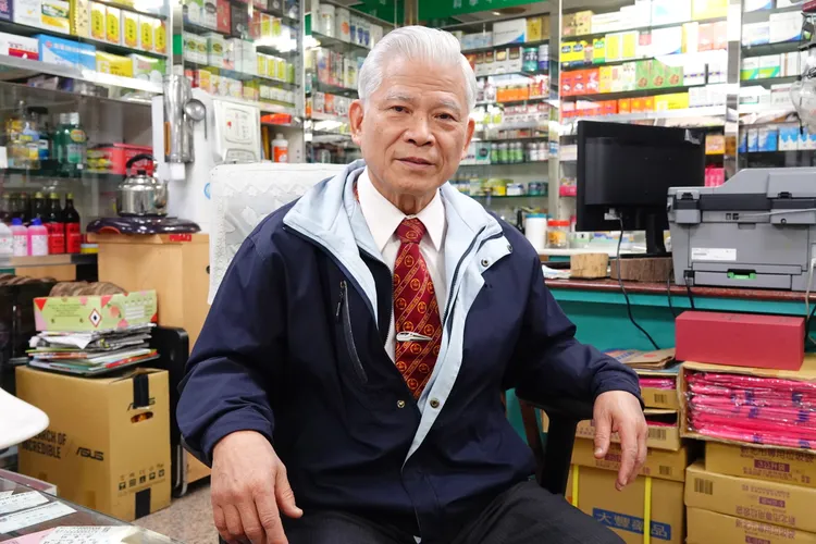 時任港德里里長鄭輝吉。施昂強攝