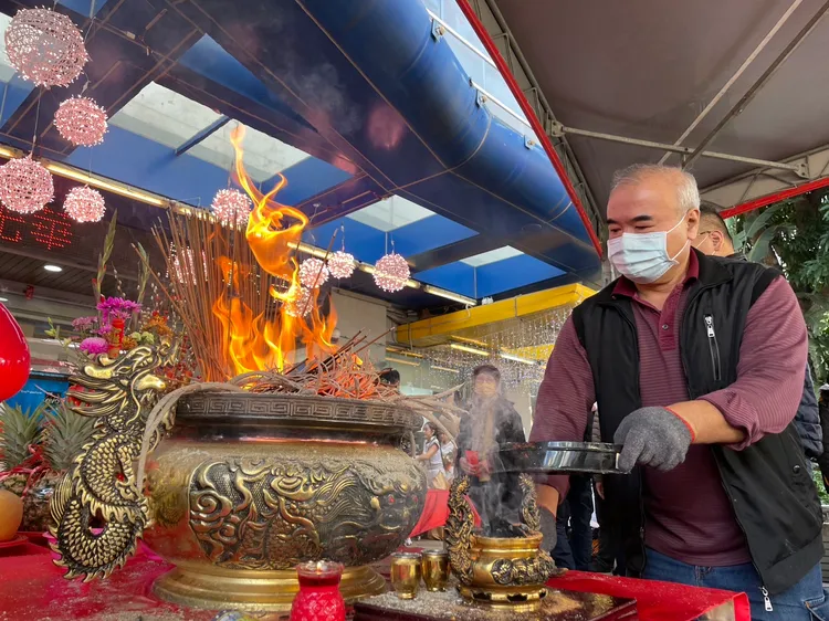 光華數位新天地進行新春開市儀式。彭欣偉攝
