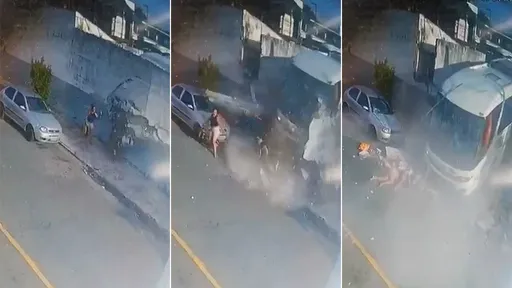 牆壁突崩解「砸頭KO女路人」 竟是無人公車自走砲釀禍